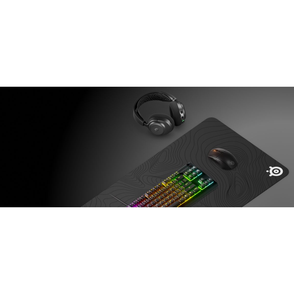 Tapis de souris QcK XXL Topographic EU couleur unique, STEELSERIES