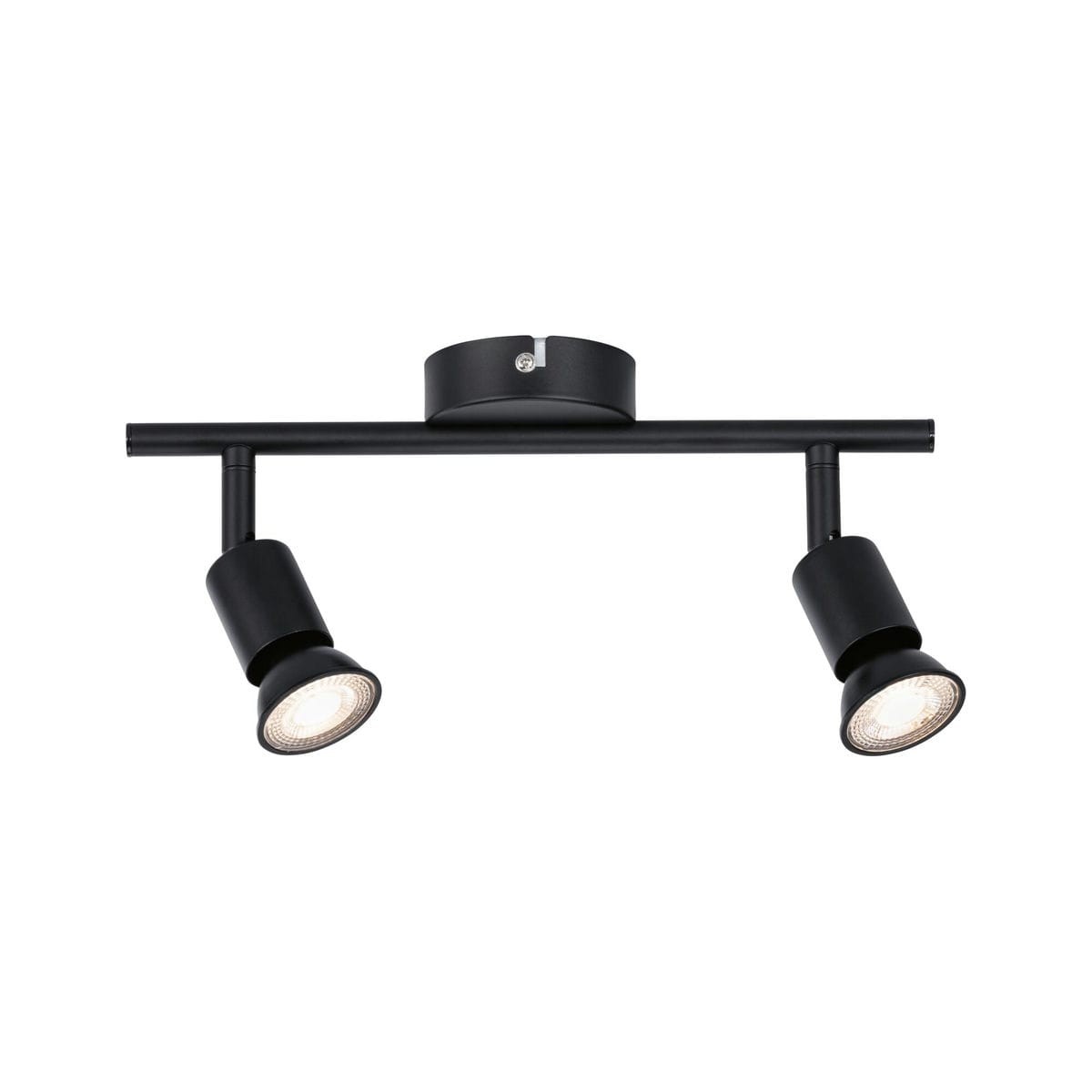 Spot 2 flammes max2 x 10w noir, PAULMANN
