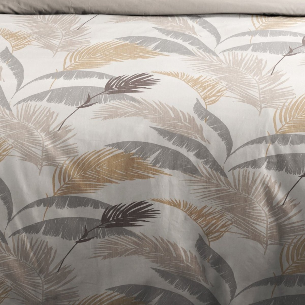 Housse de couette 240x220 NUMA + 2 taies coton 57 fils beige, DECORATIE