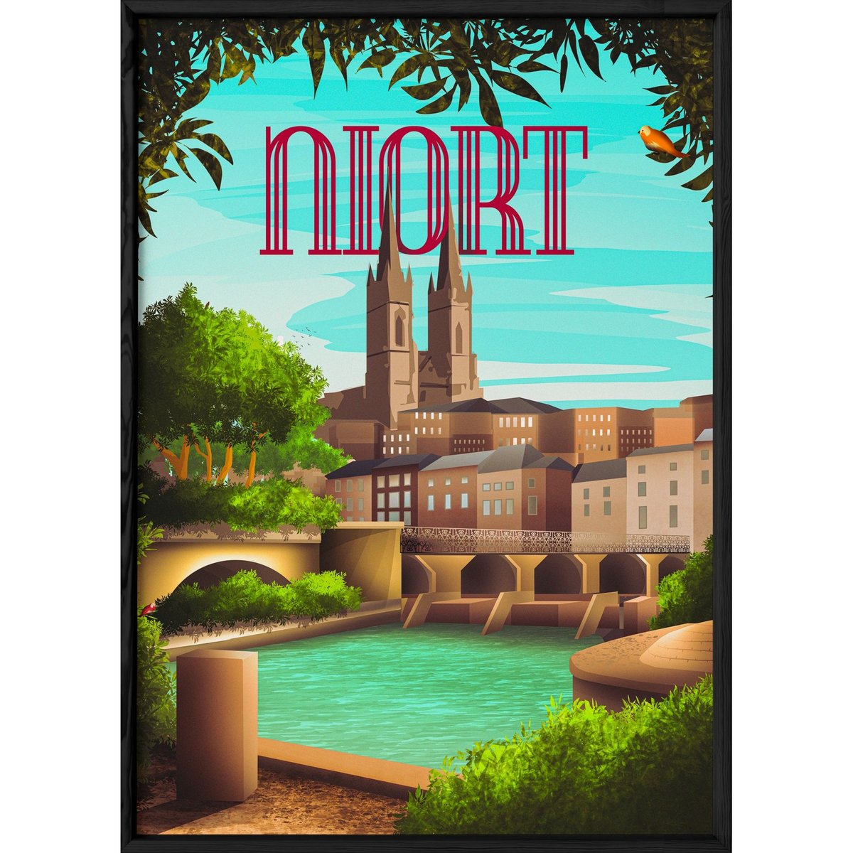 Affiche ville Niort blanc, L'AFFICHERIE