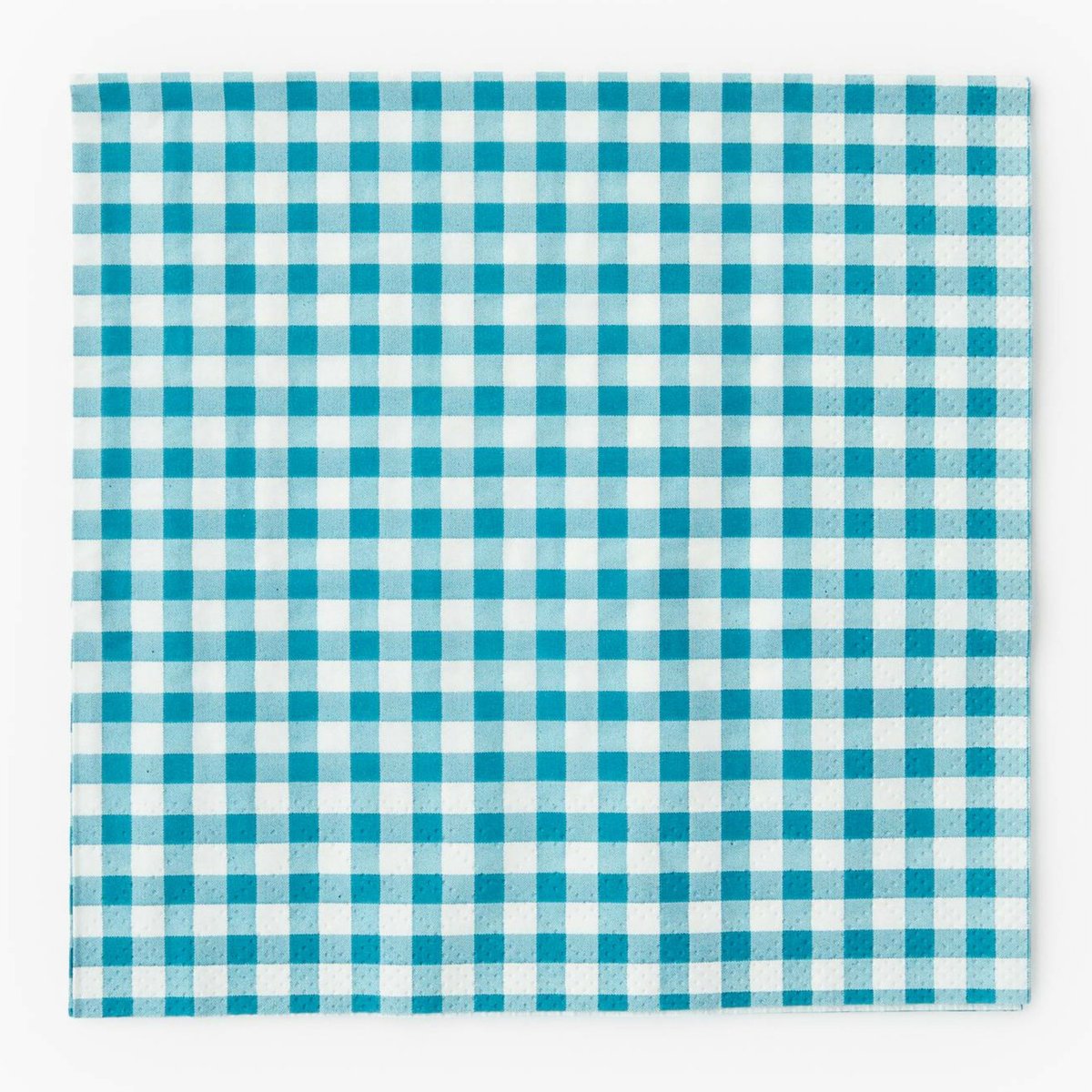20 serviettes de 33x33cm, imprimé vichy rose pale, MONOPRIX