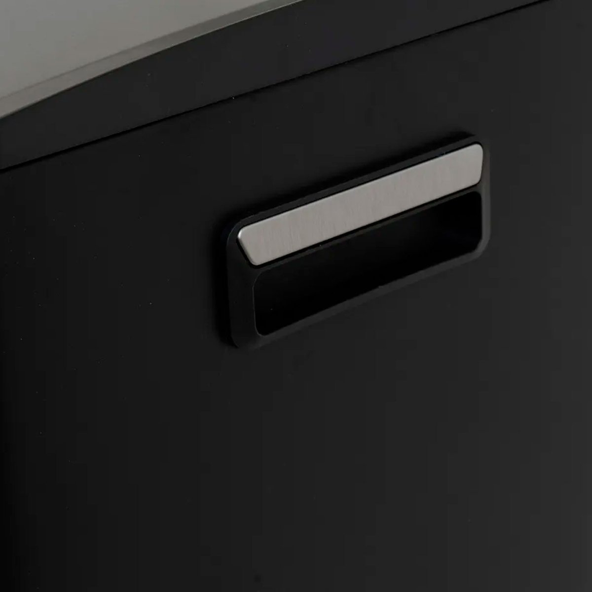 Poubelle de tri double compartiment métal noir 2x30L noir, WADIGA