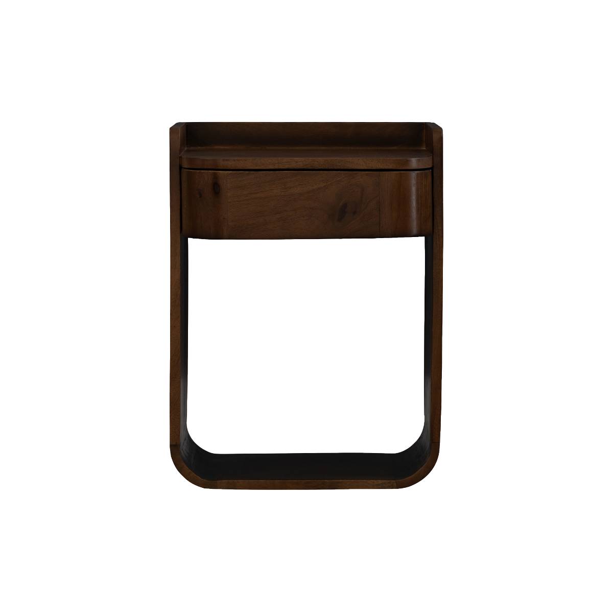 Table de chevet avec tiroir en bois de manguier MAORA bois foncé, MADE IN MEUBLES