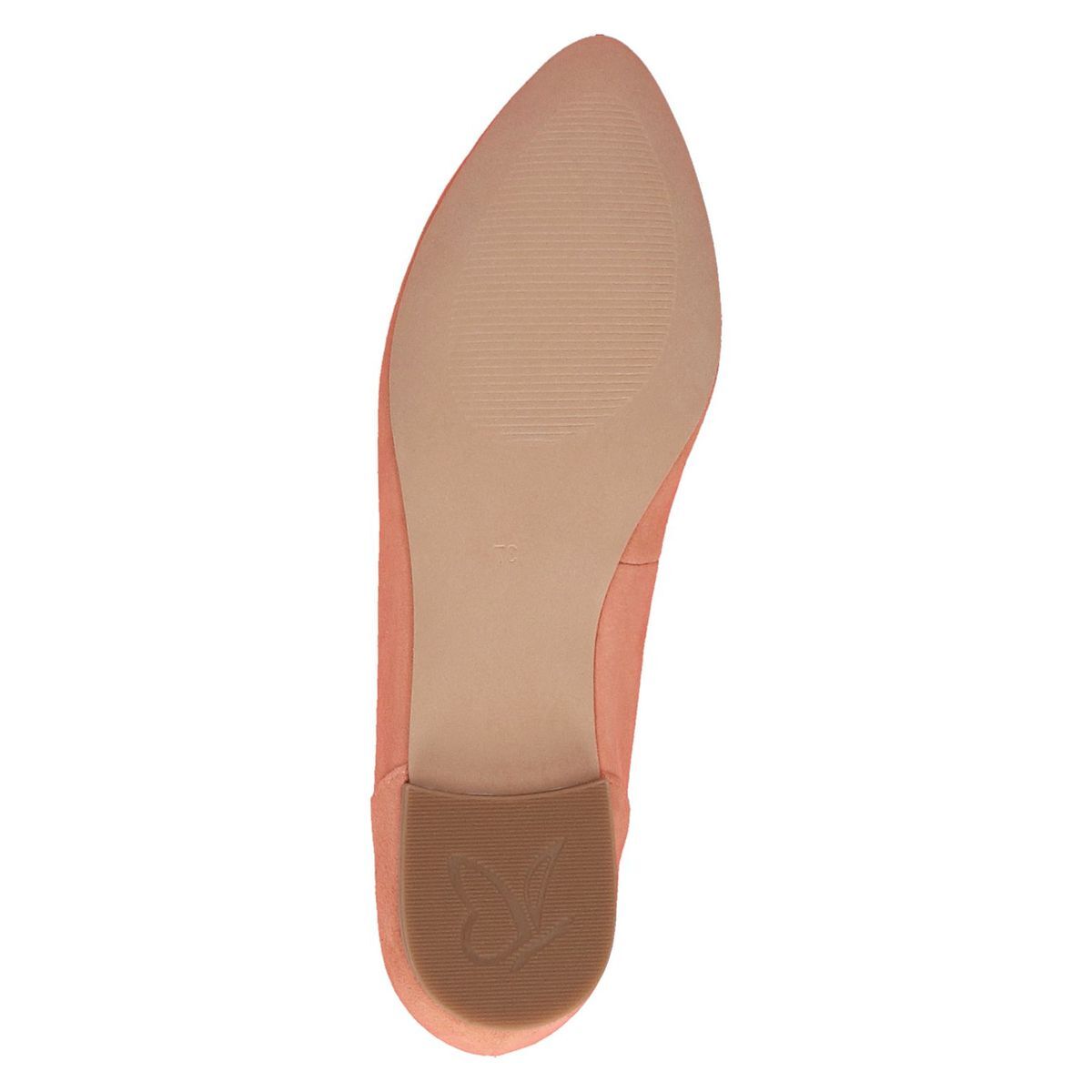 Escarpin en cuir jaune sorbet nubuck, CAPRICE