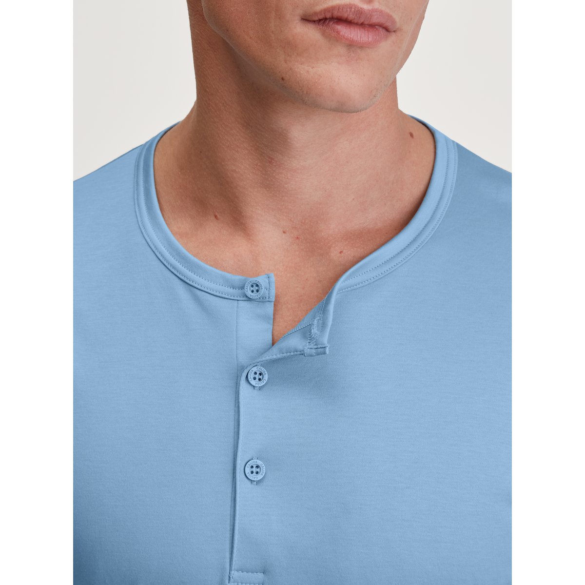 T-shirt à manches longues manches longues Coton RMX SLEEP SUPERLIGHT lac glacier, CALIDA