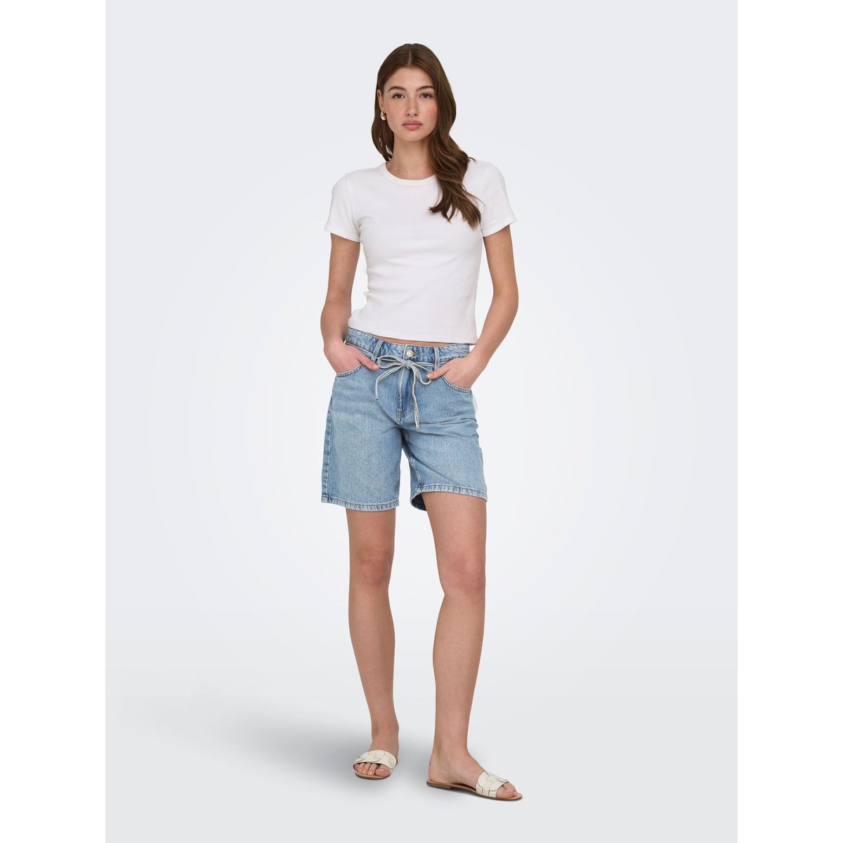 Short En Denim light blue denim 1, ONLY