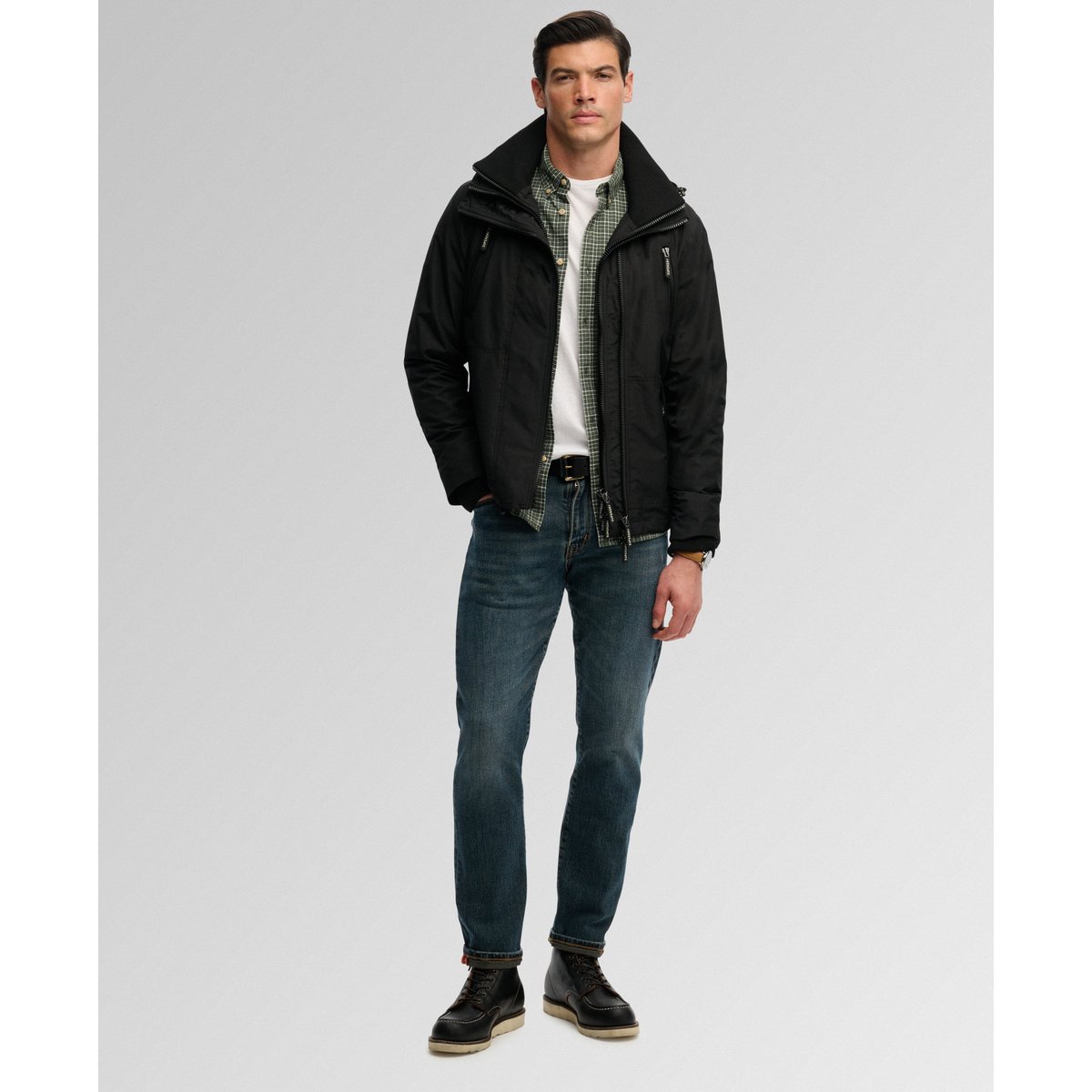 Veste Coupe-vent Mountain à Capuche noir, SUPERDRY