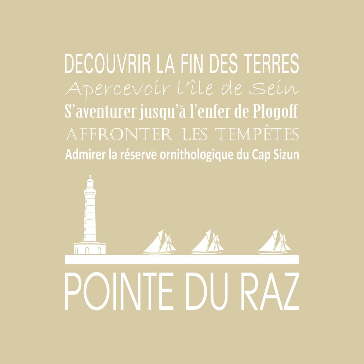 Tableau Mural Pointe Du Raz RÉGIONALISME tableaux sur toile-beige, CEANOTHE