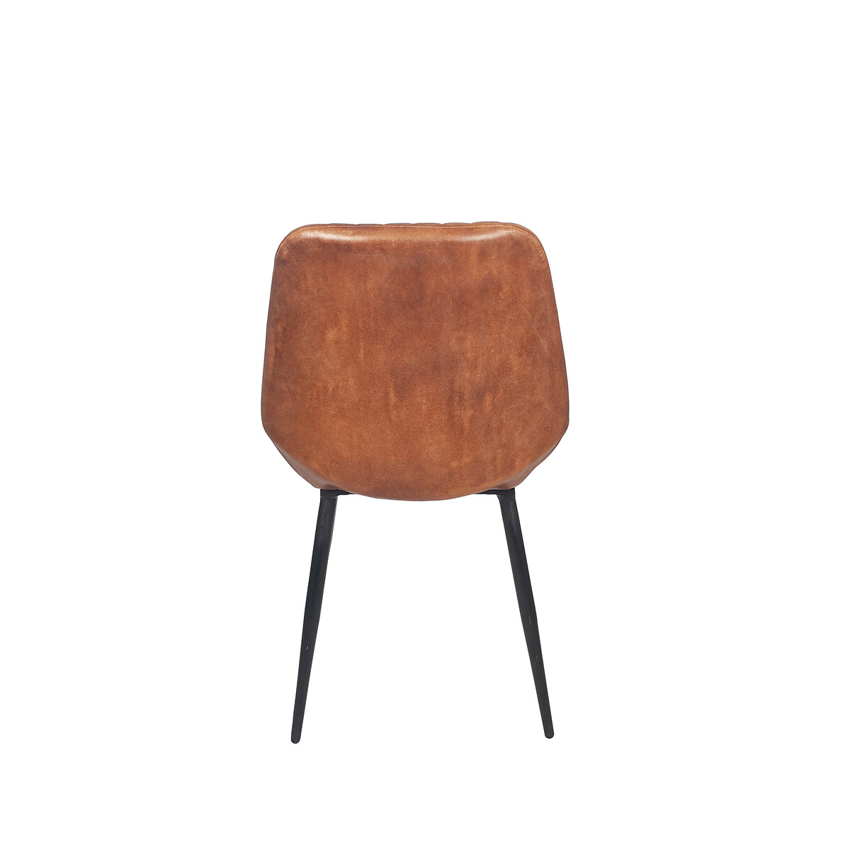 Retro Leather Dining Chair with Iron Legs brown , SO'HOME
