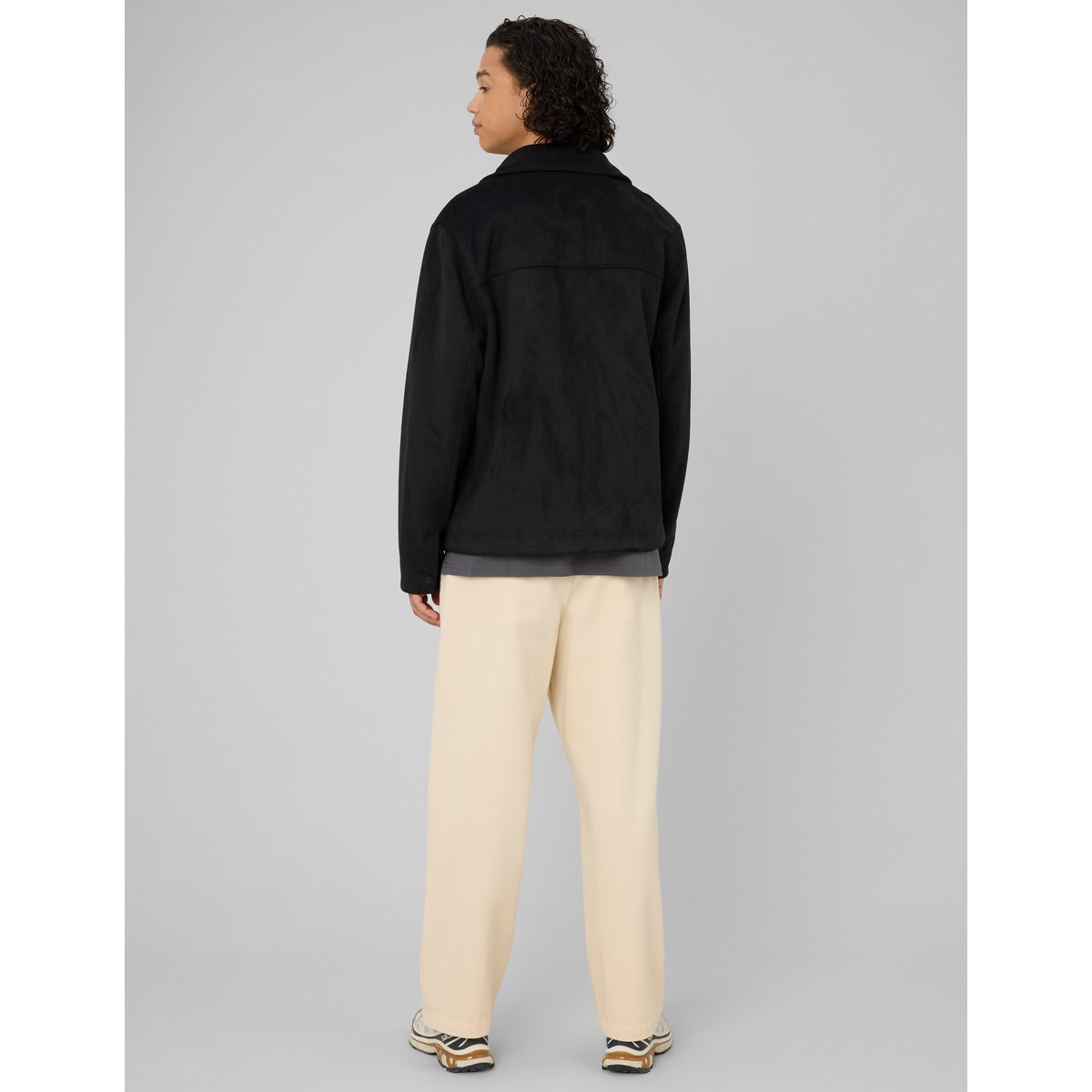 Veste zippée en suédine noir, BZB