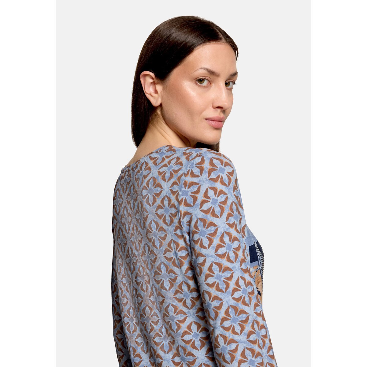 T-shirt oversize à impression bleu/marron, BETTY BARCLAY