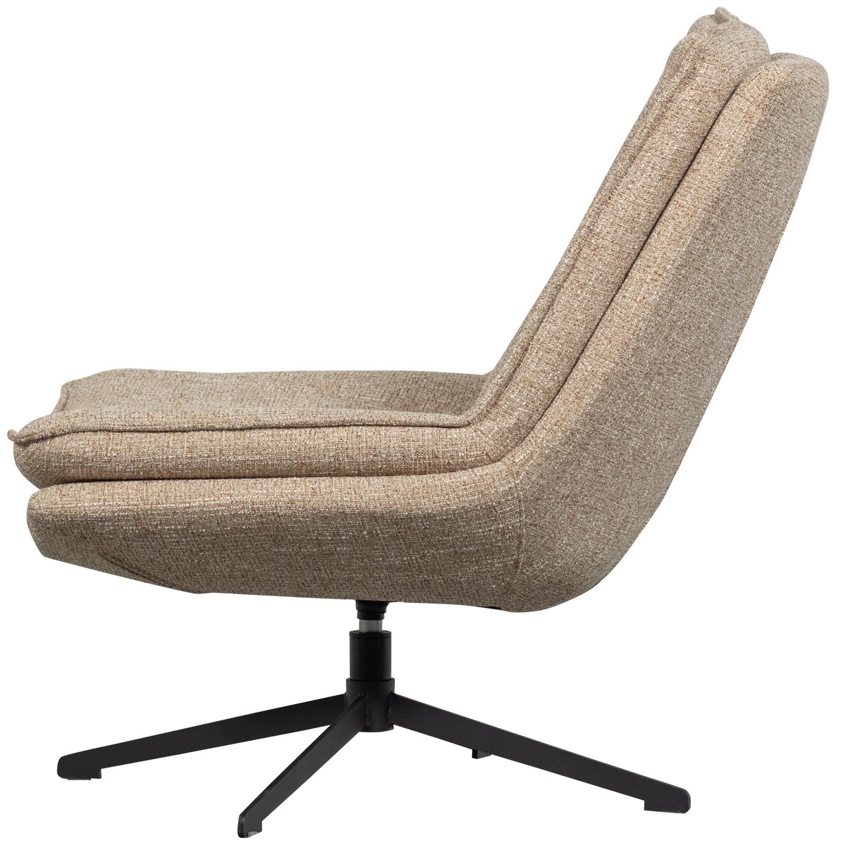 Fauteuil pivotant en tissu mélangé MILARO naturel, WOOOD