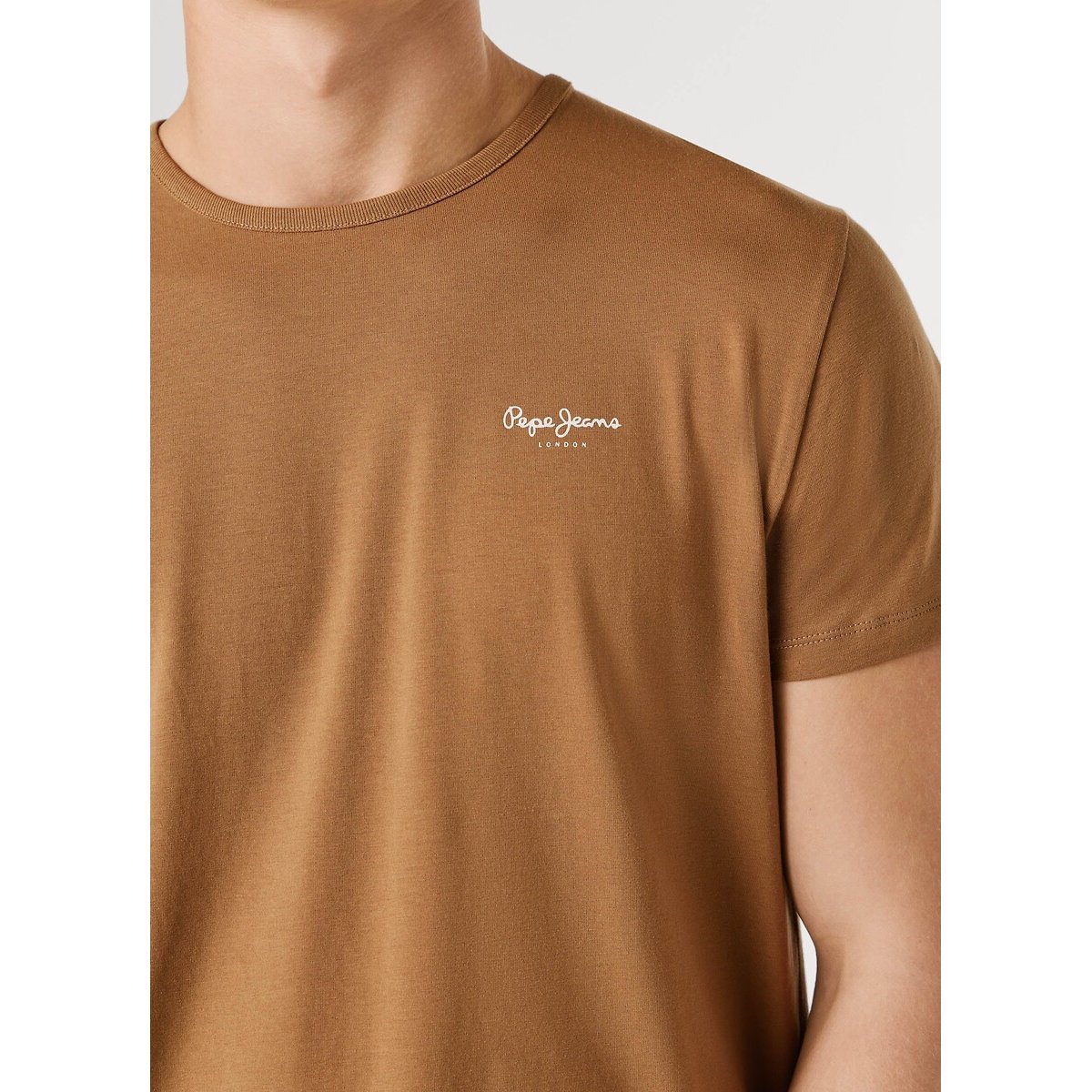 T-shirt manches courtes ORIGINAL BASIC camel, PEPE JEANS
