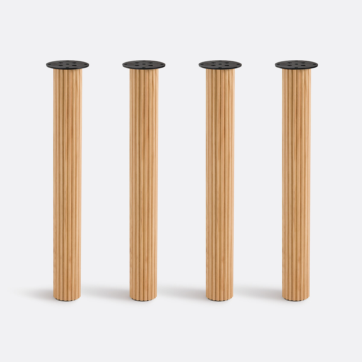 Set van 4 gecanneleerde tafelpoten, Alzar eikenhout, LA REDOUTE INTERIEURS