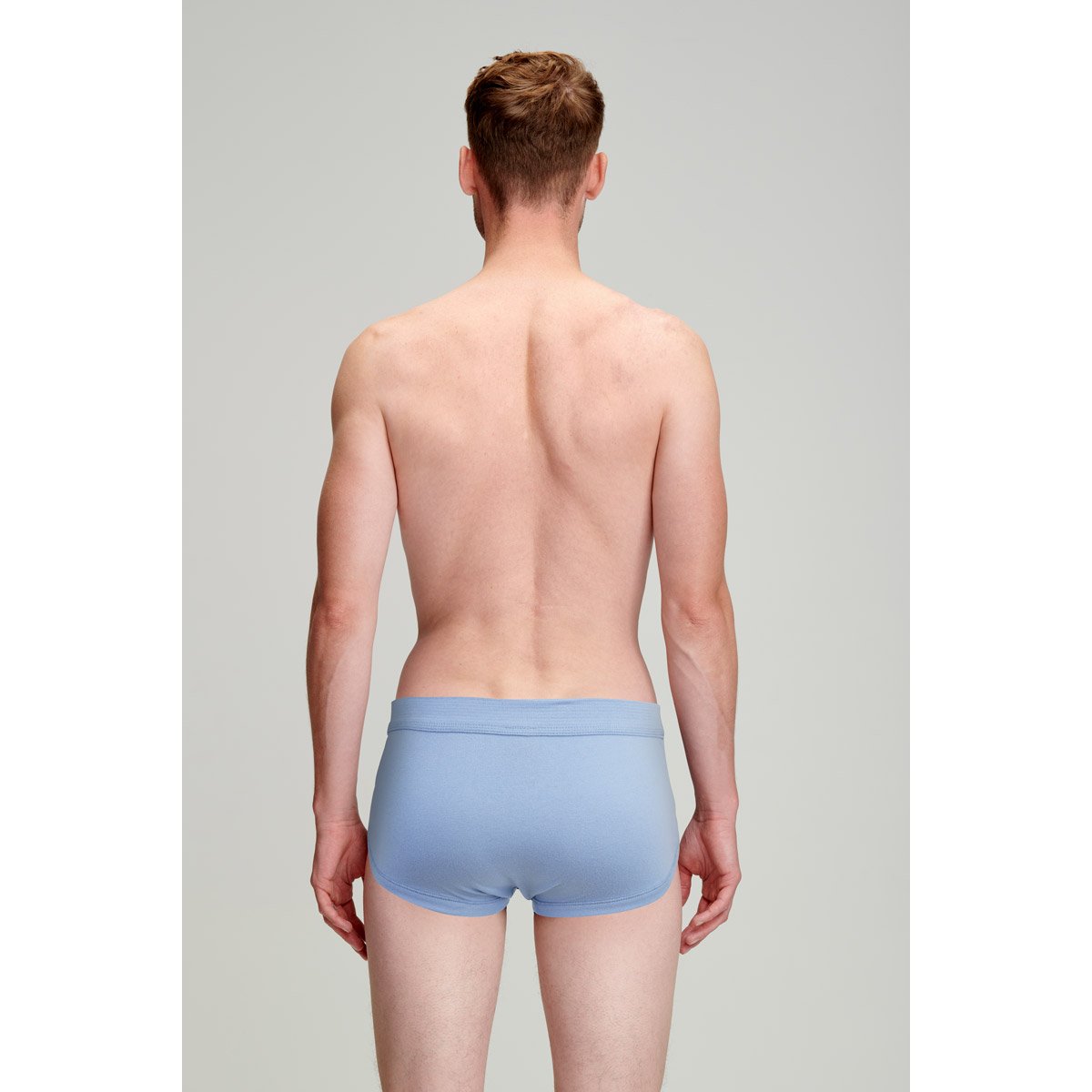 Slip ouvert en coton léger bio ciel, ARMOR-LUX