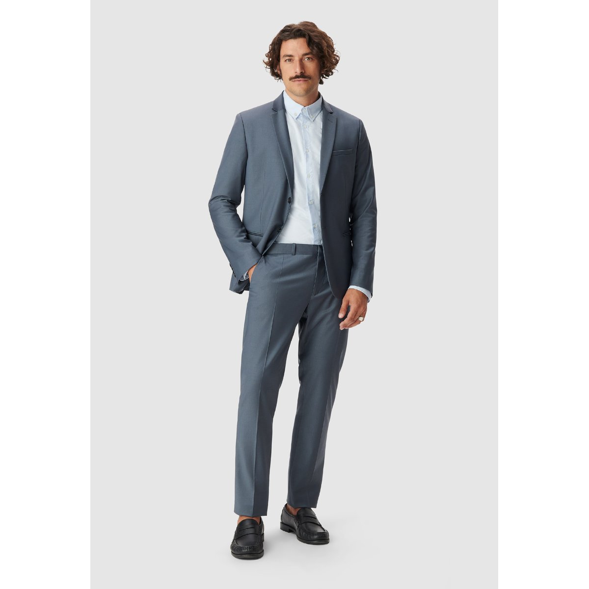 Veste de costume TRAVEL SUIT bleu acier, IKKS