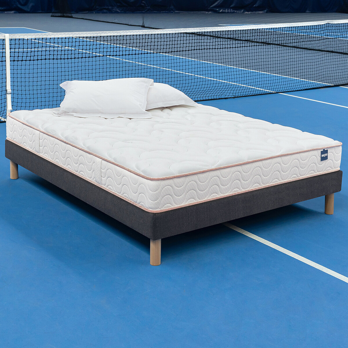 Completo materasso Bultex nano + rete a doghe bianco/grigio scuro, BULTEX