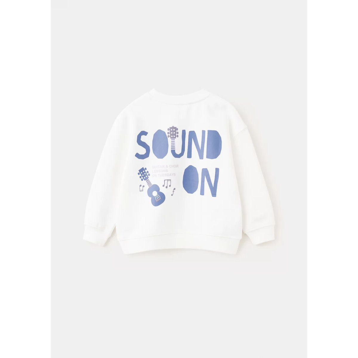 Sweat en coton 100 % imprimé blanc, MANGO BABY