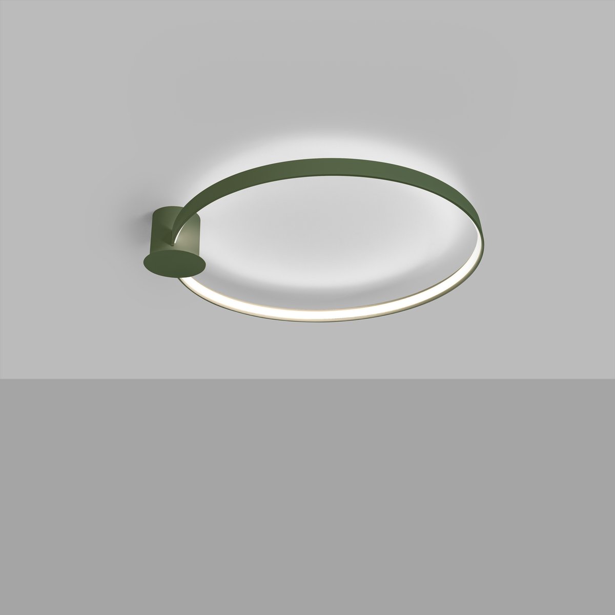 Plafonnier Aluminium Vert Olive LED 1 Rio vert olive, EDEN
