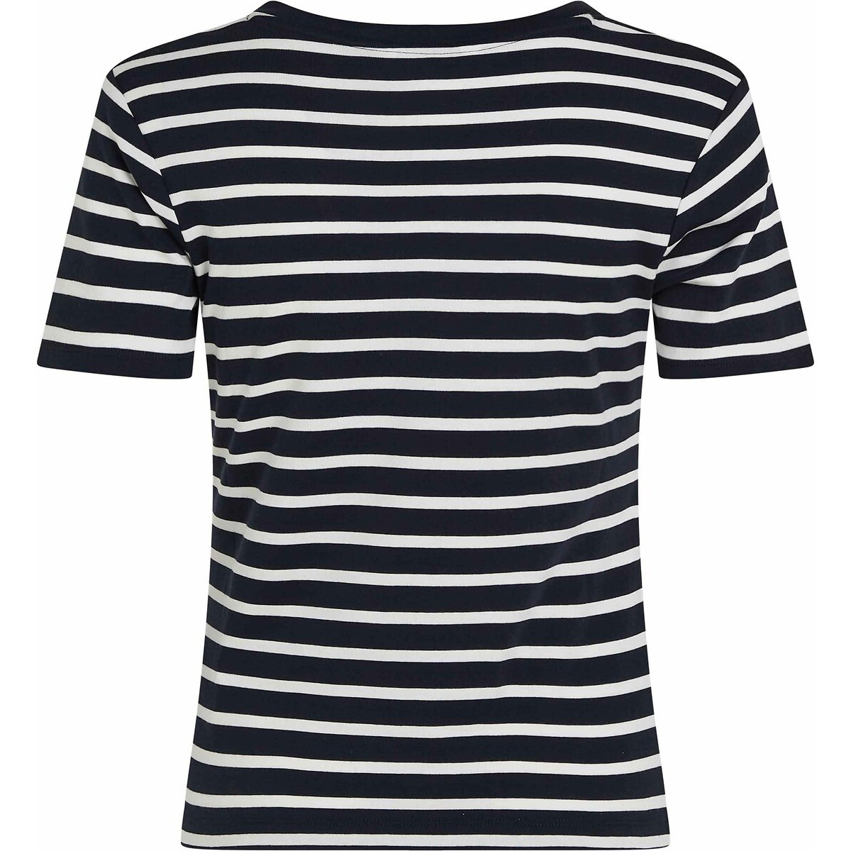 Tshirt col v manches courtes rayé marine, TOMMY HILFIGER