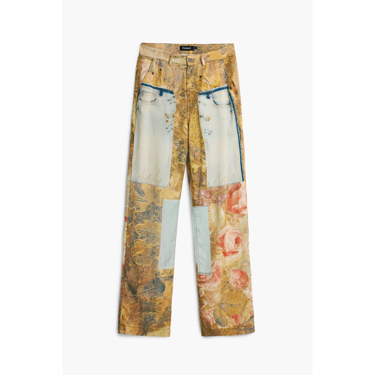 Pantalon jogger bimatière jaune, DESIGUAL