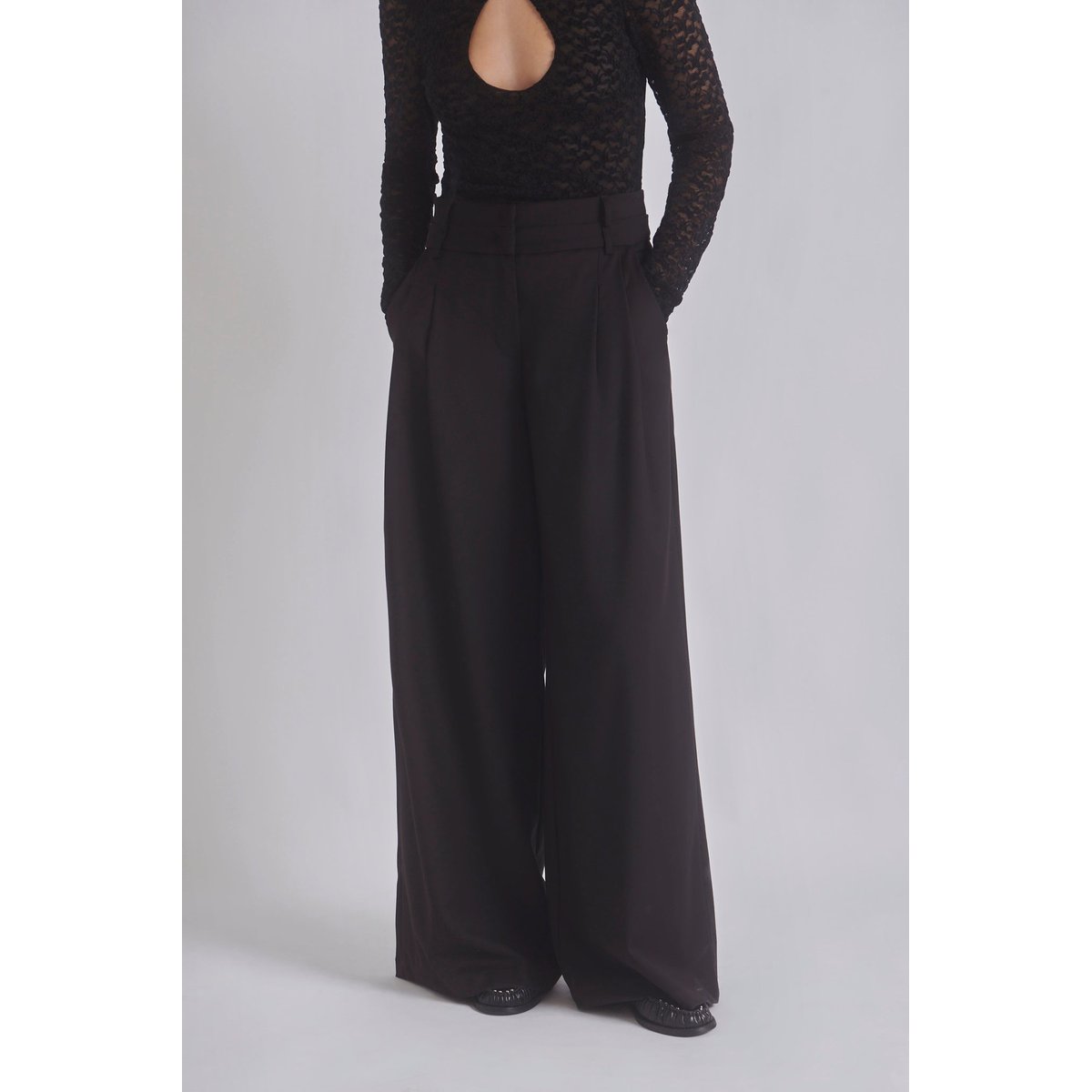 Pantalon large à pinces STRAUSS noir, BENOA