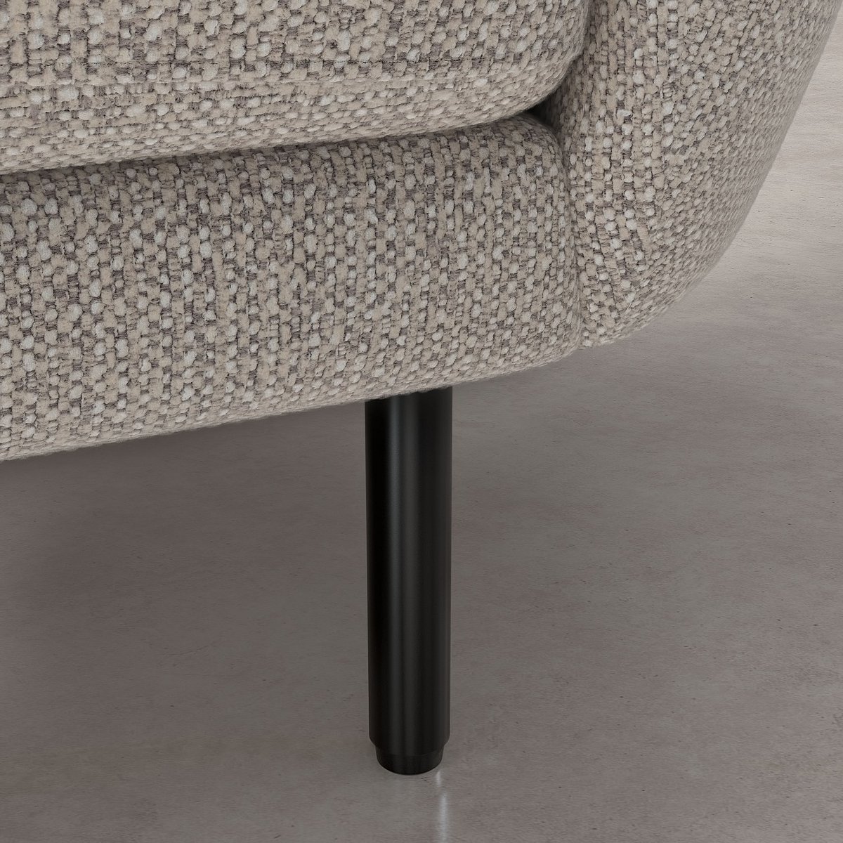 Canapé d'angle gauche déhoussable en tissu et dossier garni de plumes VELIA beige, HABITAT