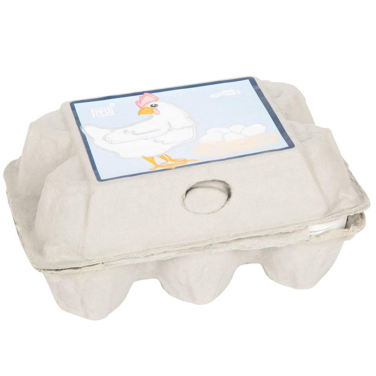 Boite de 6 œufs en bois blanc, SMALL FOOT COMPANY