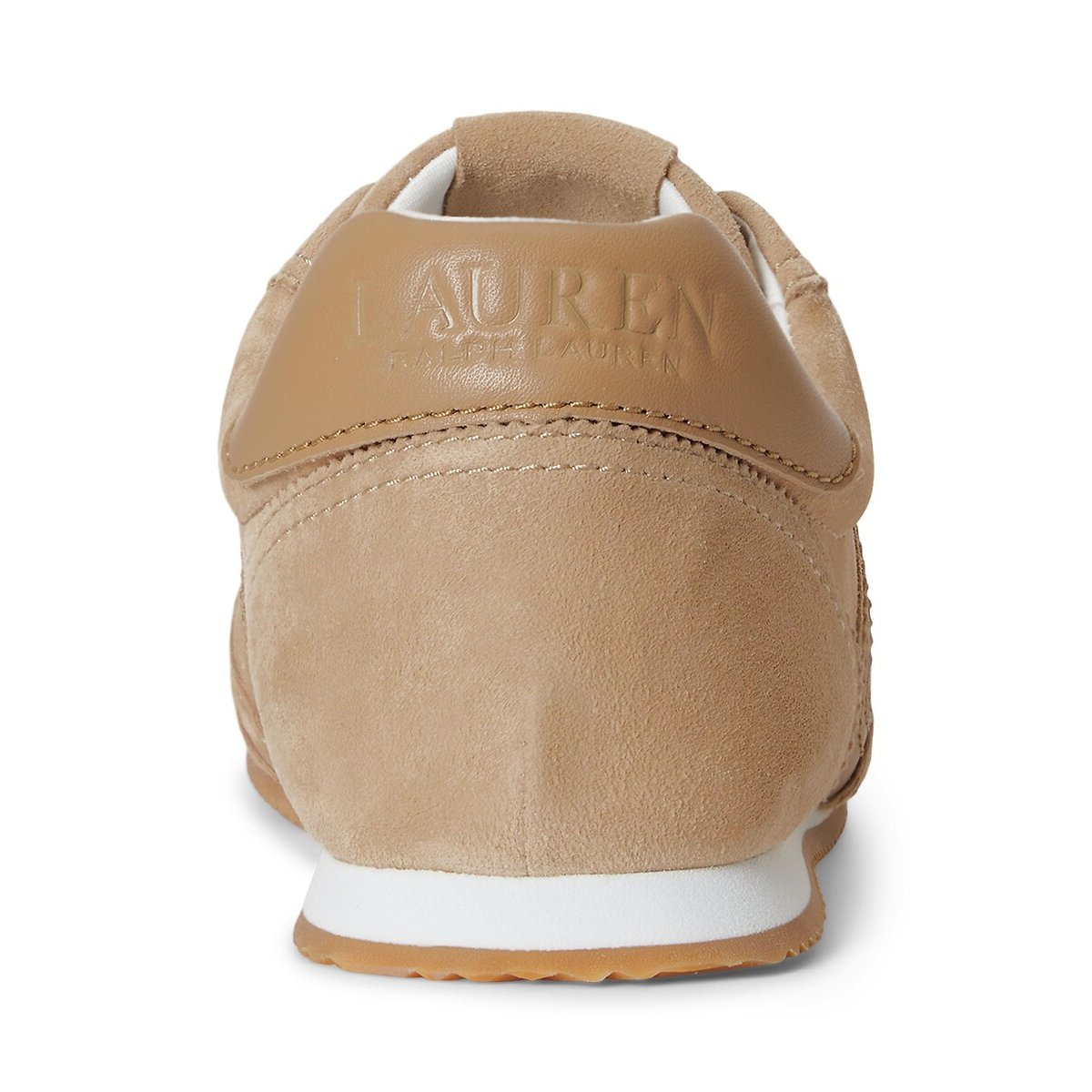Baskets en cuir suède, DANI taupe, LAUREN RALPH LAUREN