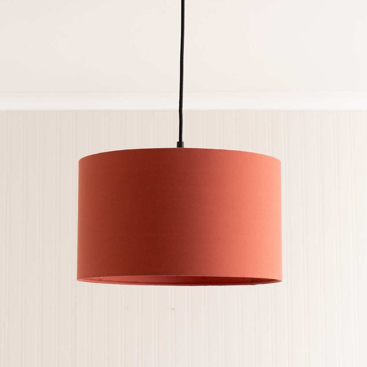 35.5cm Rachelle Rust Red Fabric Shade orange, SO'HOME