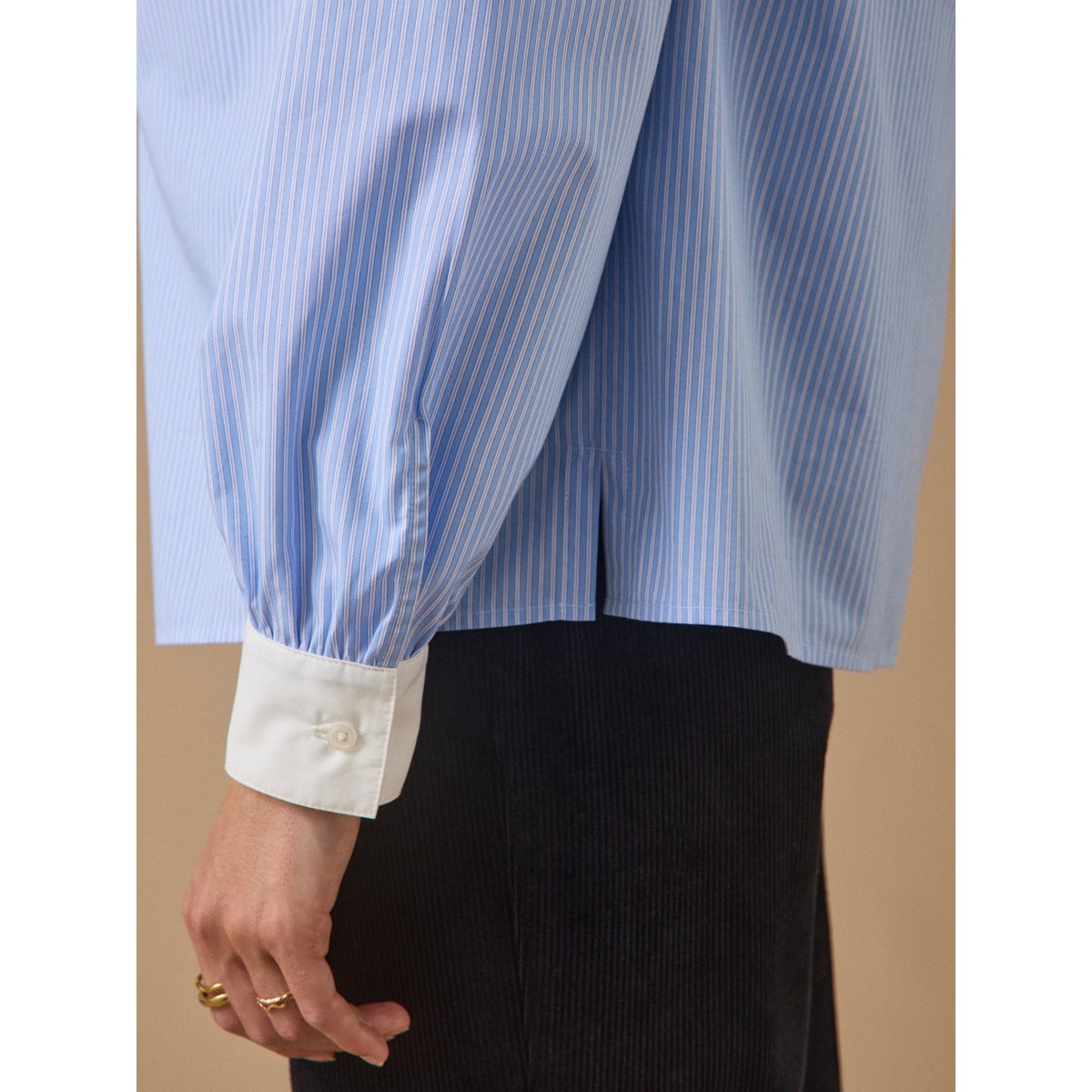 Blouse rayée - Coupe Noémie rayure bleu/ecru, CYRILLUS