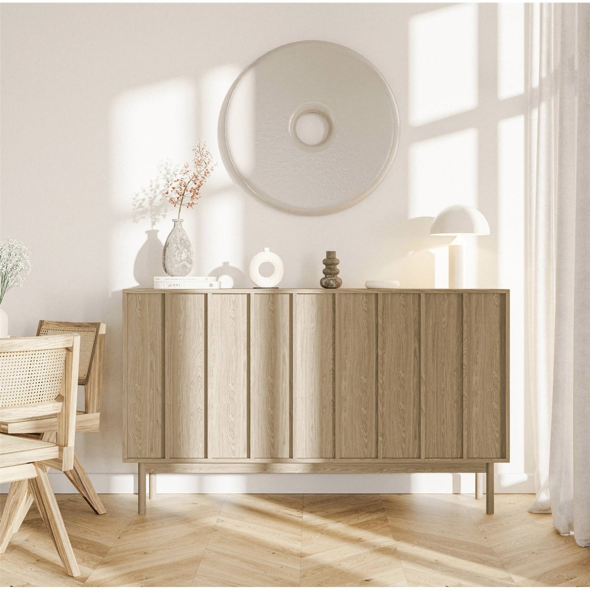 Buffet trois portes chêne collection NEKSTO chêne huilé, RECOLLECTION