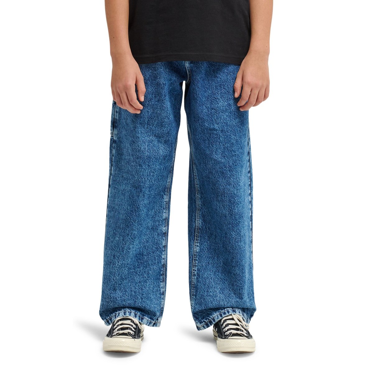 Pantalon baggy BIG CARPENTER DENIM Y bleu mid used, ELEMENT