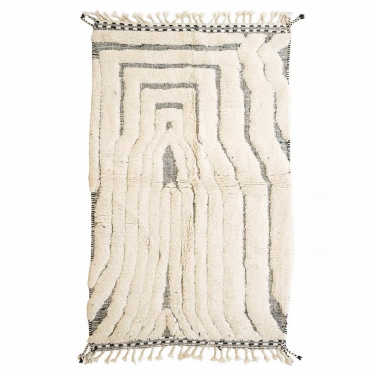 Tapis berbère marocain pure laine 144 x 255 cm beige sable, AFK LIVING