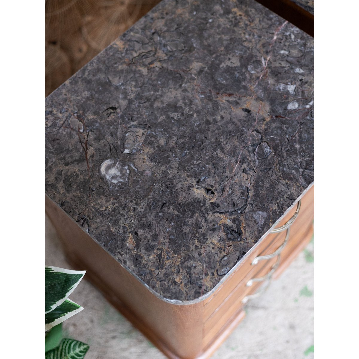 Paire de tables de chevet esprit Empire Odile N°1578 - Bon état bois foncé, DEBONGOUT