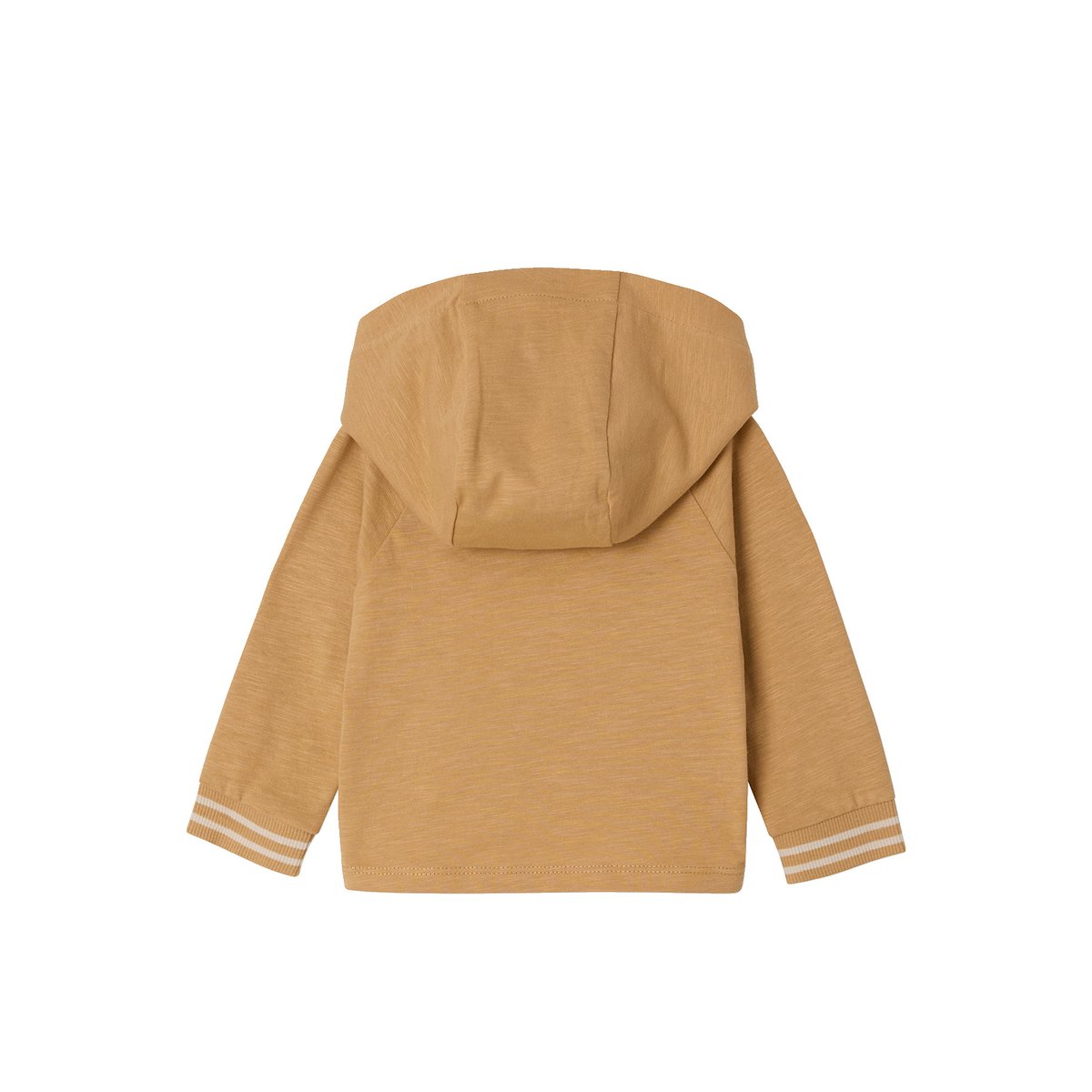 T-shirt à capuche manches longues ocre, VERTBAUDET