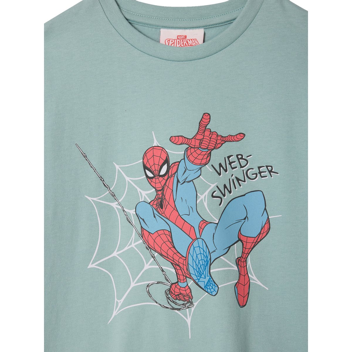 T-shirt Spiderman bleu grisé, VERTBAUDET