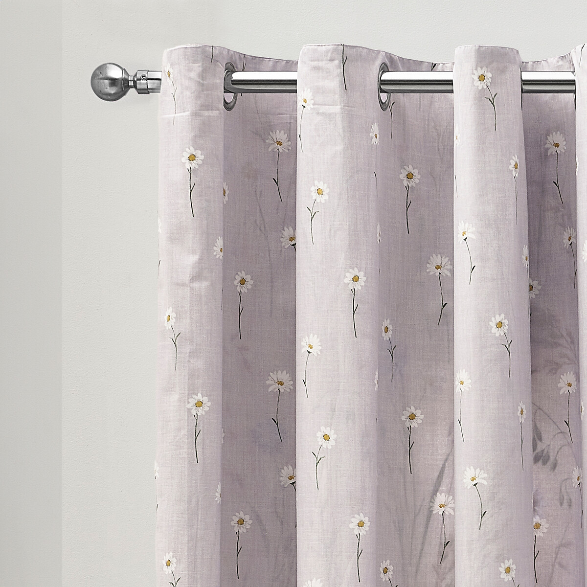 Grasmere Floral Fully Reversible Eyelet Curtains light lilac, CATHERINE LANSFIELD