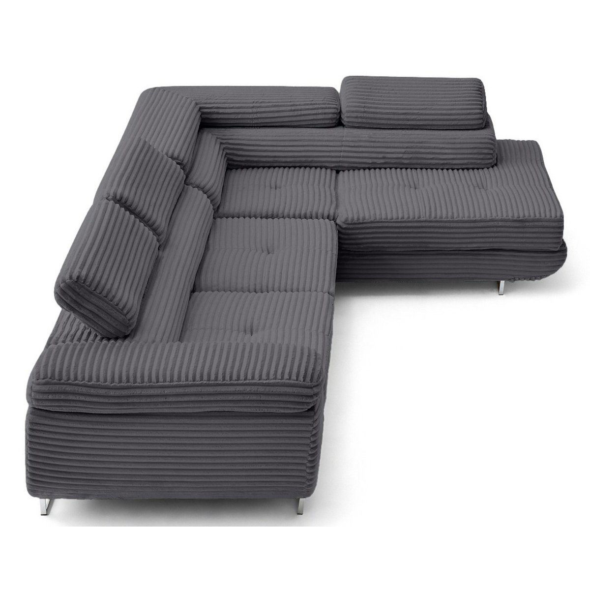 Canapé d'Angle Convertible 5 places - ZARIA gris, BEST MOBILIER