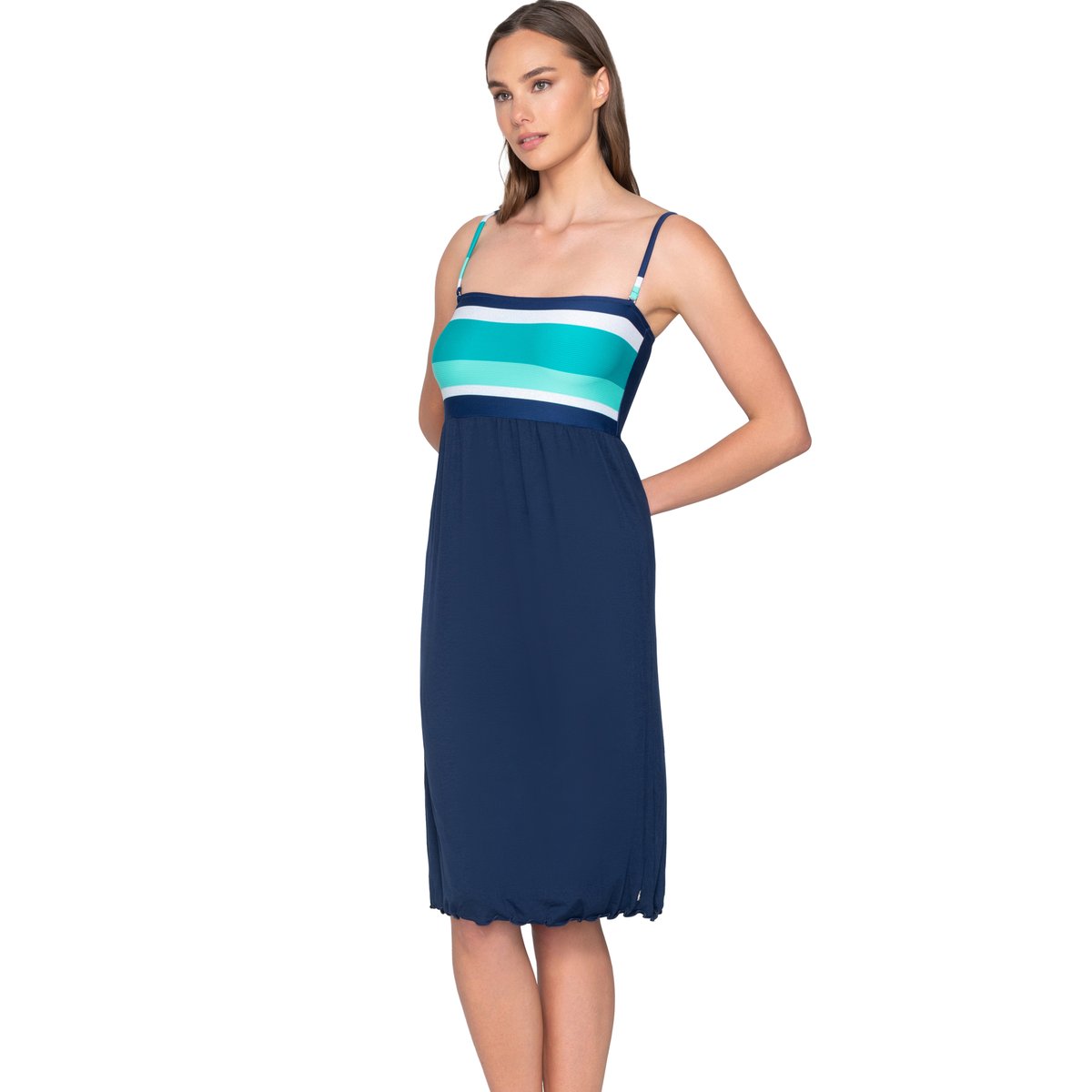 Robe estivale multipositions convertible jupe Horizon bleu, LUNA SPLENDIDA