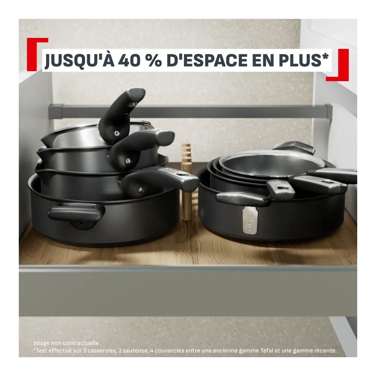 Casserole 16cm Excellence + noir, TEFAL