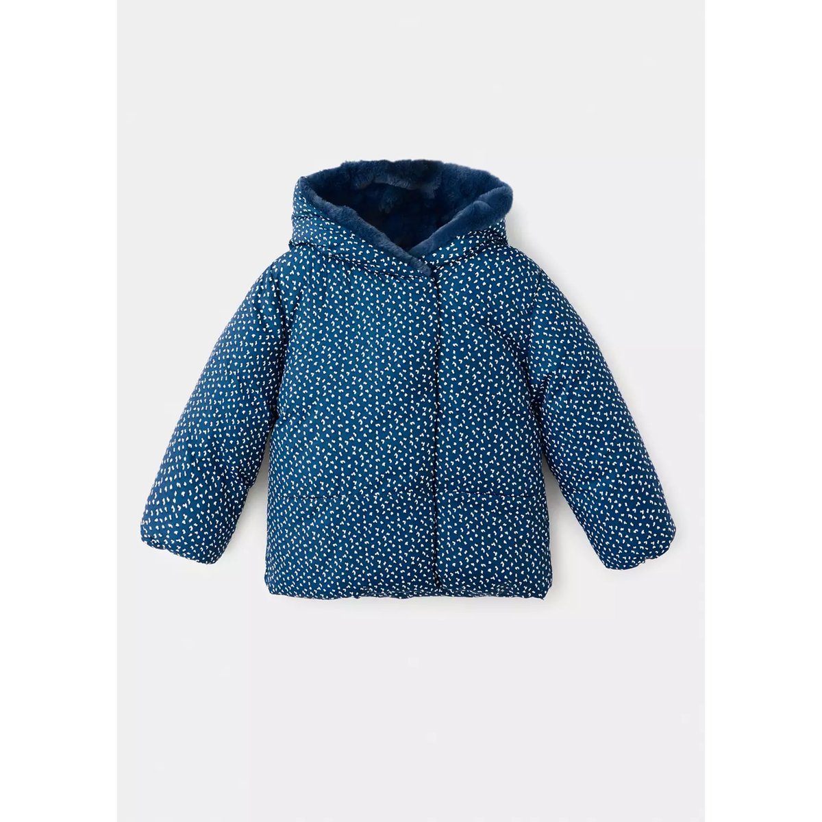 Anorak matelassé imprimé bleu marine, MANGO BABY