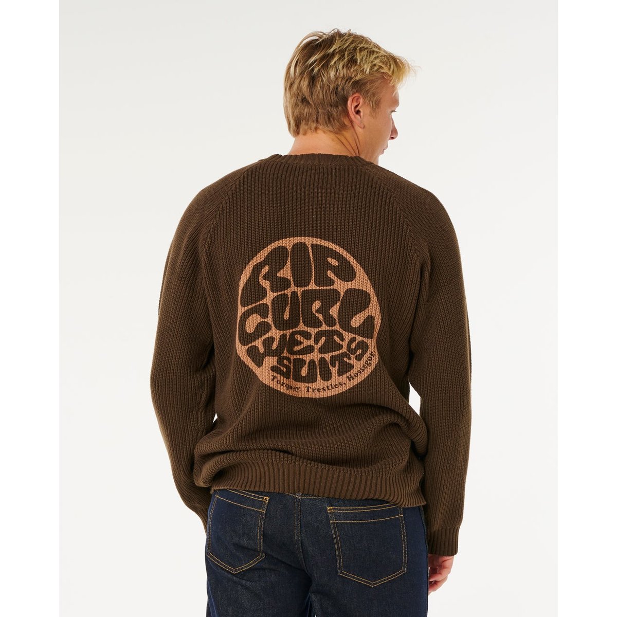Pull PREMIUM SURF CREW KNIT café, RIP CURL