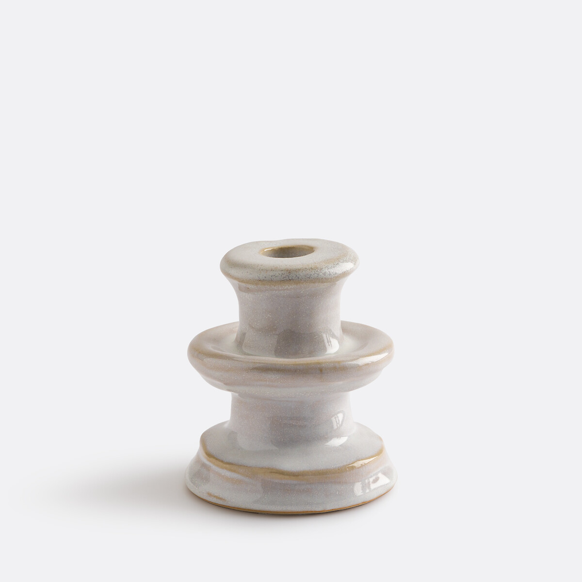 Bougeoir en céramique H10,3 cm, Thodri blanc, LA REDOUTE INTERIEURS