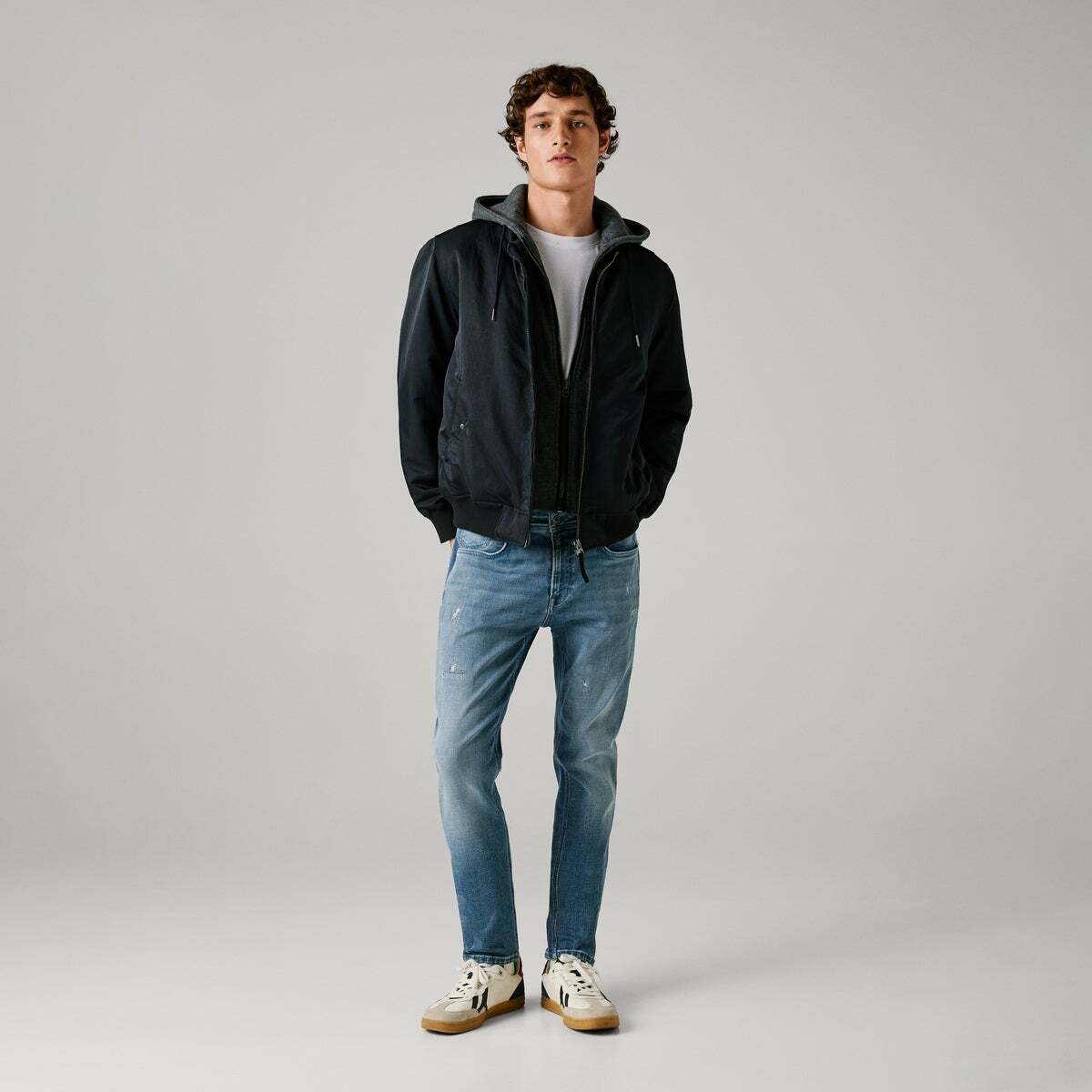 Stanley - Jean Coupe Tapered, Taille Moyenne 11,5 oz bootoming bleu stretch, PEPE JEANS