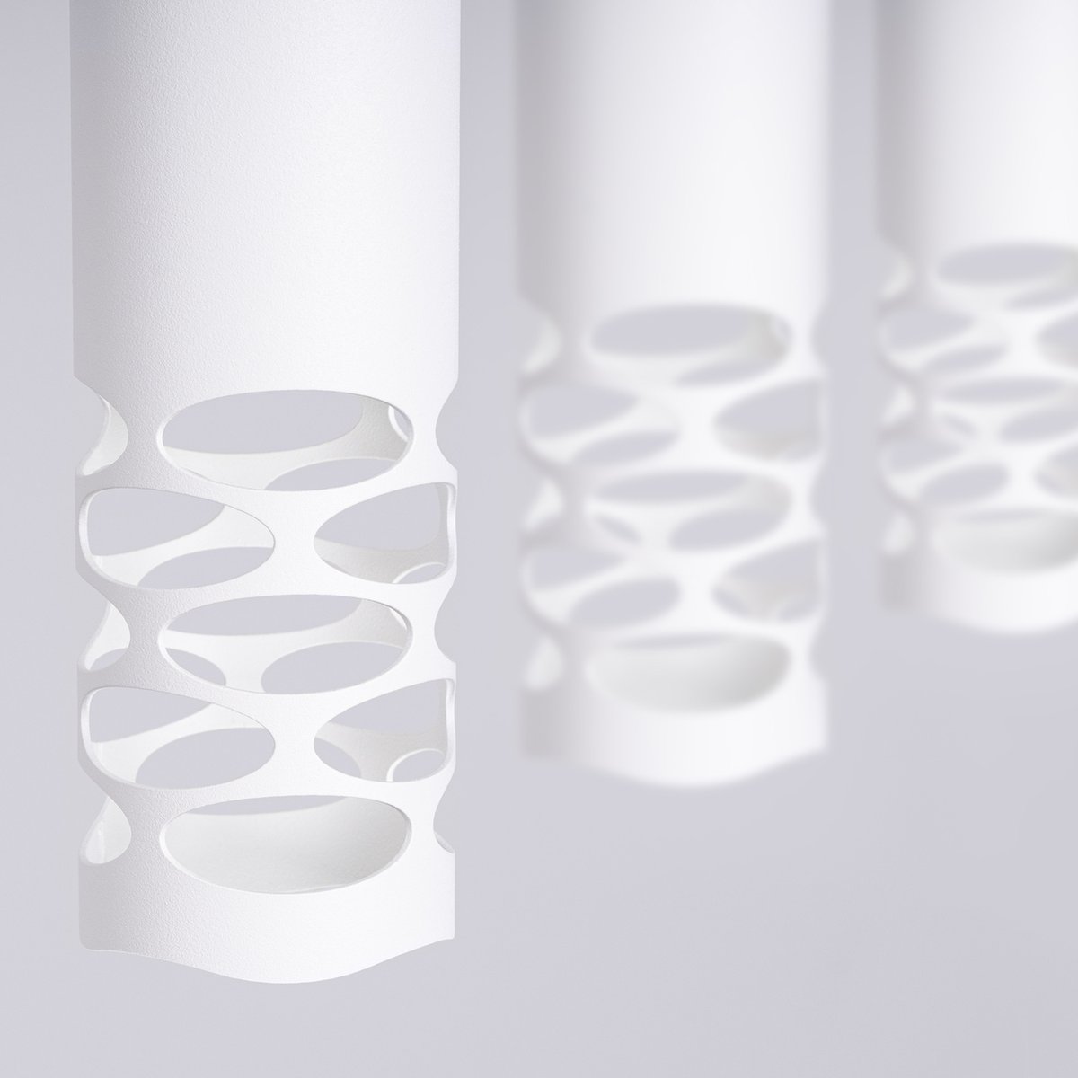Suspension Acier Blanc GU10 3 Liro blanc, EDEN
