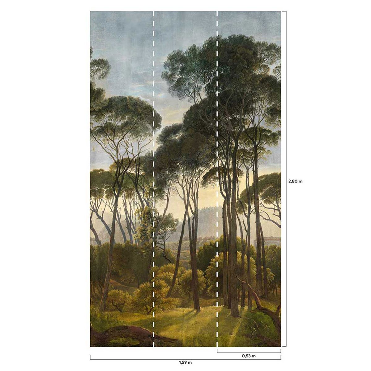 Papier peint décor nature vert, HEXOA