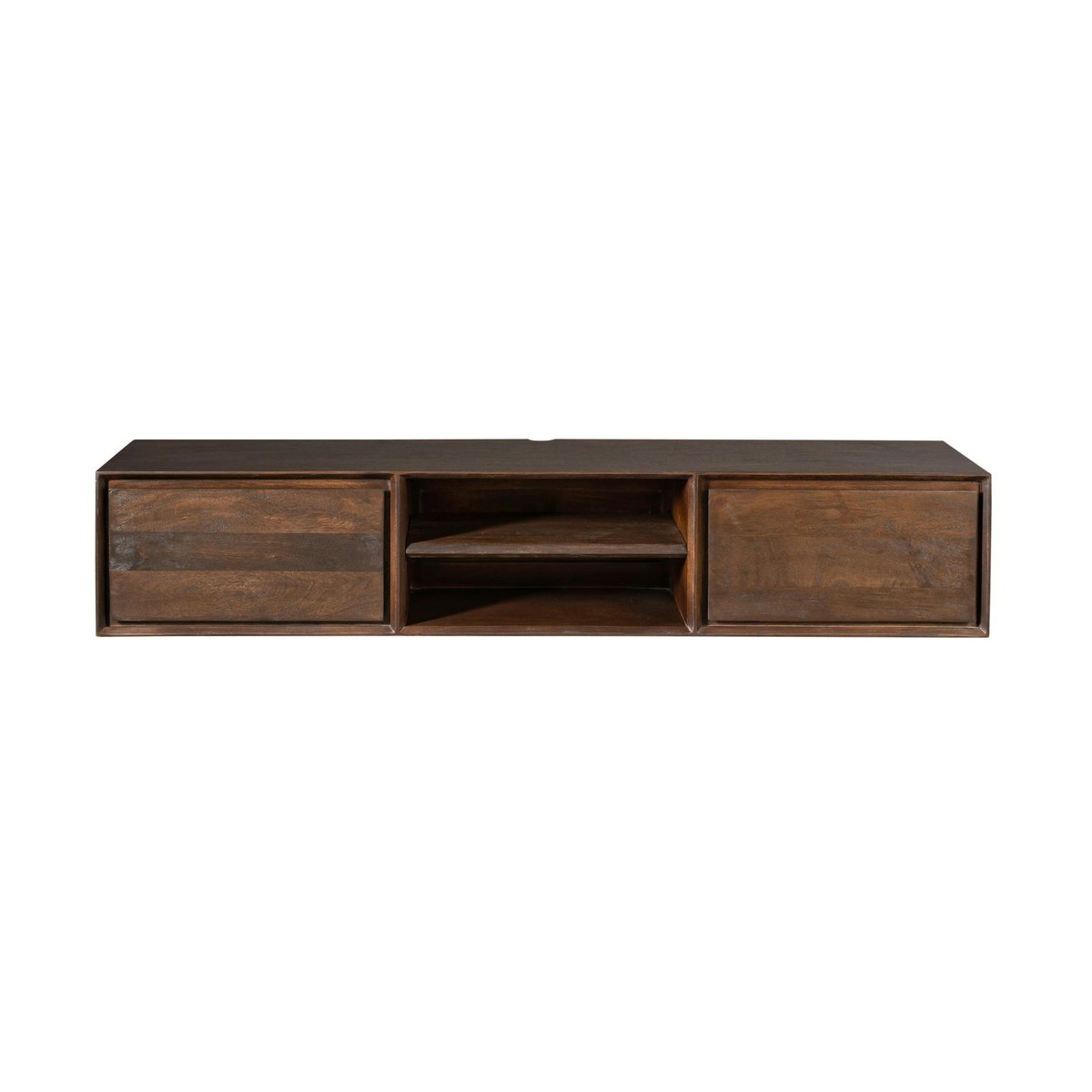 Meuble TV suspendu 2 tiroirs 160 cm AERA brun, PIER IMPORT