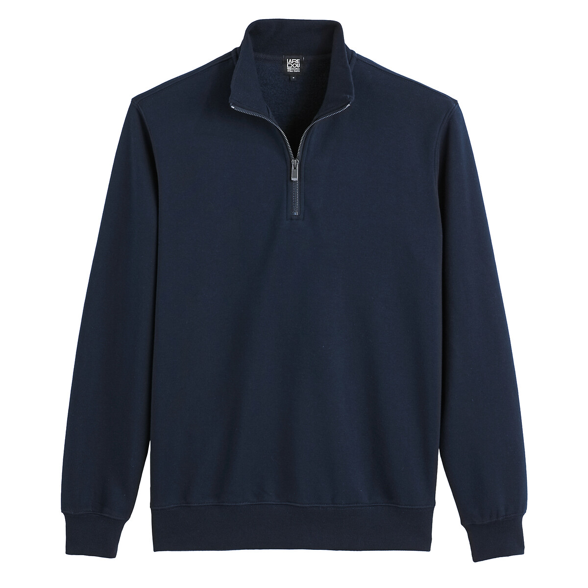 Sweat zippé col camionneur bleu marine, LA REDOUTE COLLECTIONS