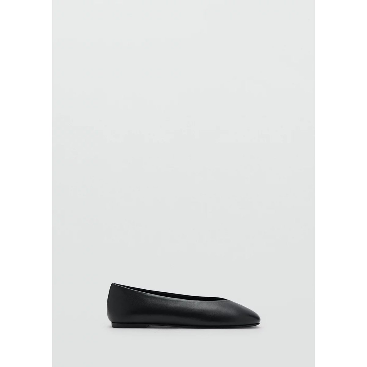 Chaussures plates cuir noir, MANGO TEEN